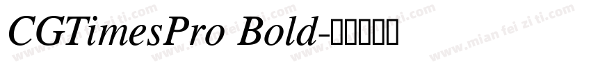 CGTimesPro Bold字体转换